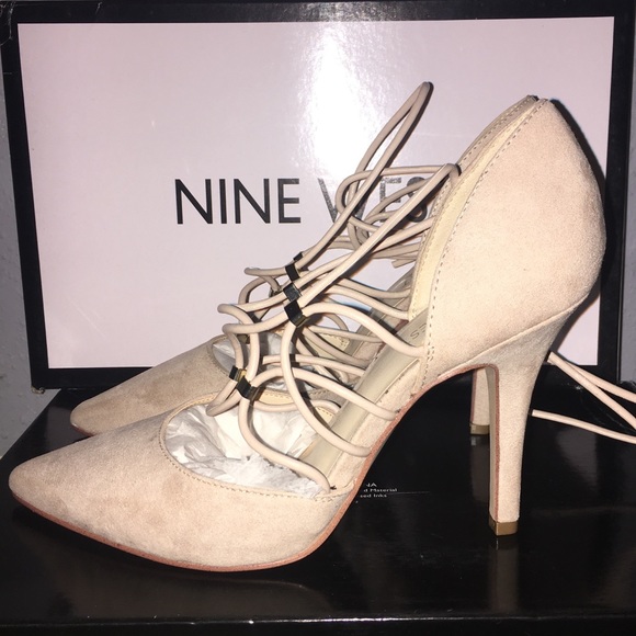 Nude Suede Pumps - Picture 4 of 6